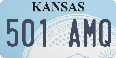 KS license plate 501AMQ