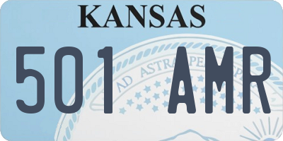 KS license plate 501AMR