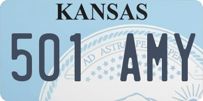 KS license plate 501AMY