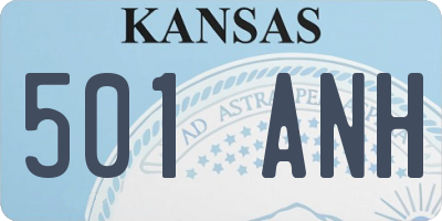 KS license plate 501ANH