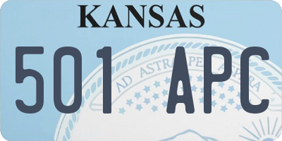 KS license plate 501APC