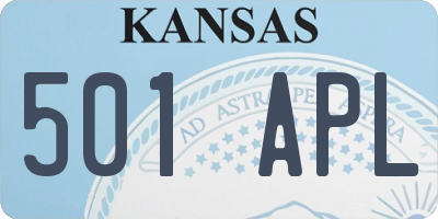 KS license plate 501APL