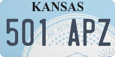 KS license plate 501APZ