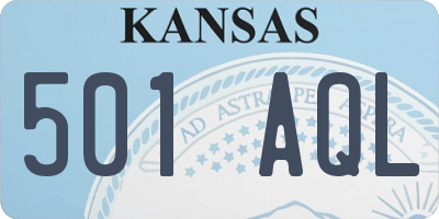 KS license plate 501AQL