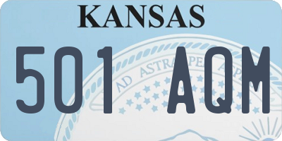 KS license plate 501AQM