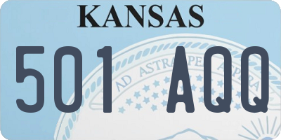 KS license plate 501AQQ