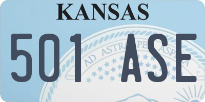 KS license plate 501ASE