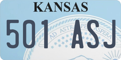 KS license plate 501ASJ