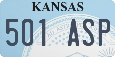 KS license plate 501ASP