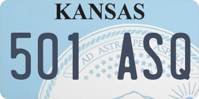 KS license plate 501ASQ