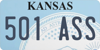 KS license plate 501ASS