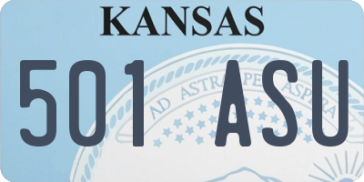 KS license plate 501ASU