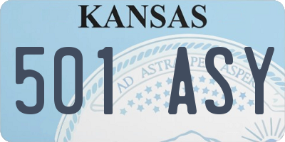 KS license plate 501ASY