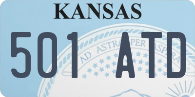KS license plate 501ATD