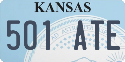 KS license plate 501ATE