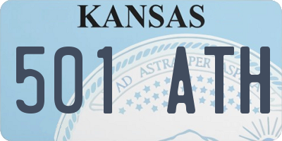 KS license plate 501ATH