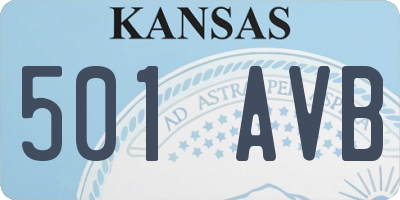 KS license plate 501AVB