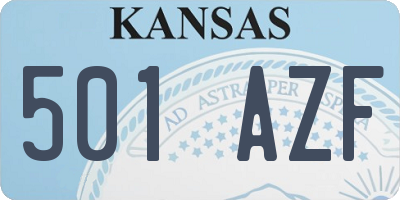 KS license plate 501AZF