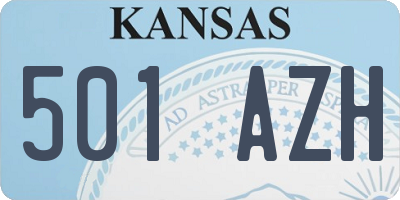 KS license plate 501AZH