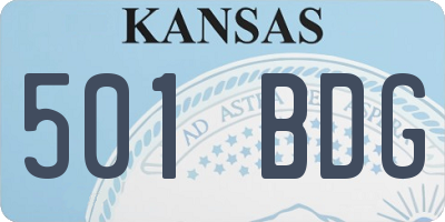 KS license plate 501BDG
