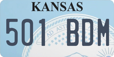 KS license plate 501BDM