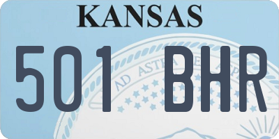 KS license plate 501BHR