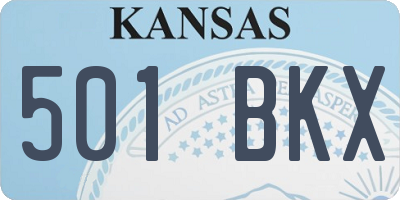 KS license plate 501BKX