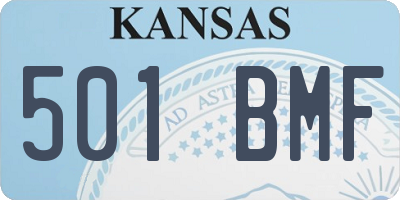 KS license plate 501BMF