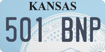 KS license plate 501BNP