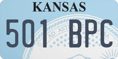 KS license plate 501BPC