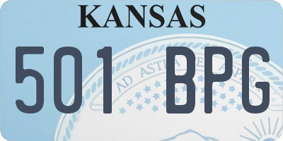 KS license plate 501BPG
