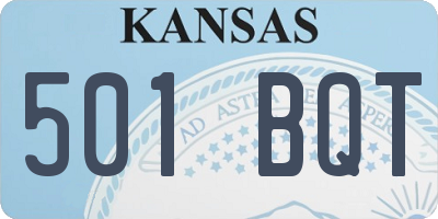 KS license plate 501BQT