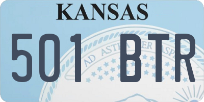 KS license plate 501BTR