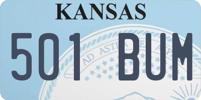 KS license plate 501BUM