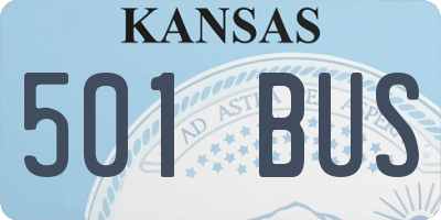 KS license plate 501BUS