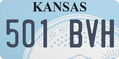 KS license plate 501BVH