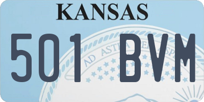 KS license plate 501BVM