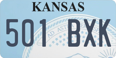 KS license plate 501BXK