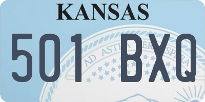 KS license plate 501BXQ