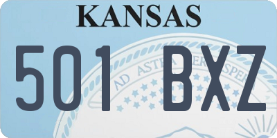 KS license plate 501BXZ