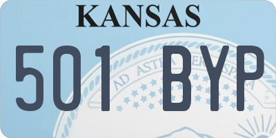 KS license plate 501BYP