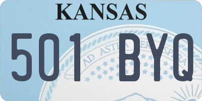 KS license plate 501BYQ