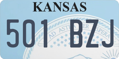 KS license plate 501BZJ