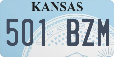 KS license plate 501BZM