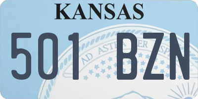 KS license plate 501BZN
