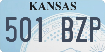 KS license plate 501BZP