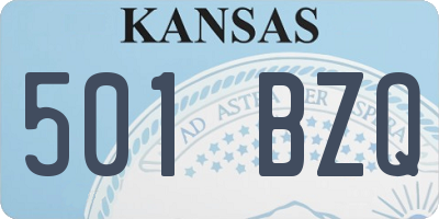 KS license plate 501BZQ