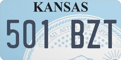 KS license plate 501BZT