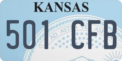 KS license plate 501CFB