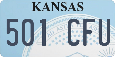 KS license plate 501CFU